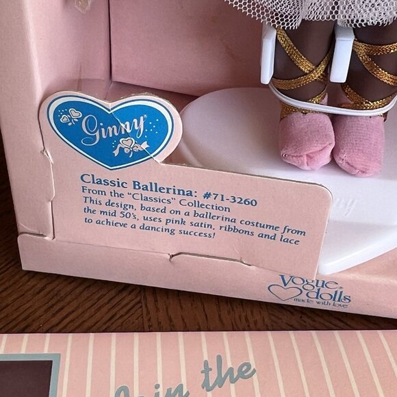 Vintage Vogue Ginny Doll Classic Ballerina 71-3260 African American Box 8" - Picture 5 of 12